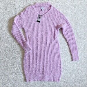 Sofia Vergara Lavender Cutout Sweater Dress Size Small